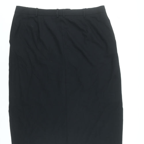 Marks and Spencer Womens Black Size 22 Pencil Knee Length Stretch Work Skirt