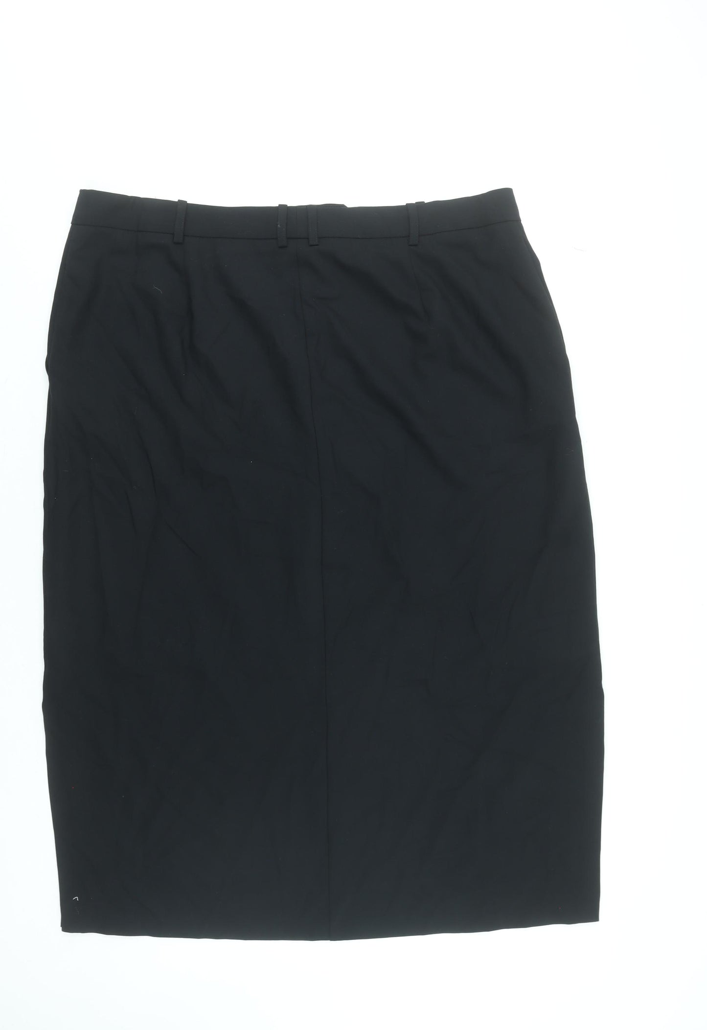 Marks and Spencer Womens Black Size 22 Pencil Knee Length Stretch Work Skirt