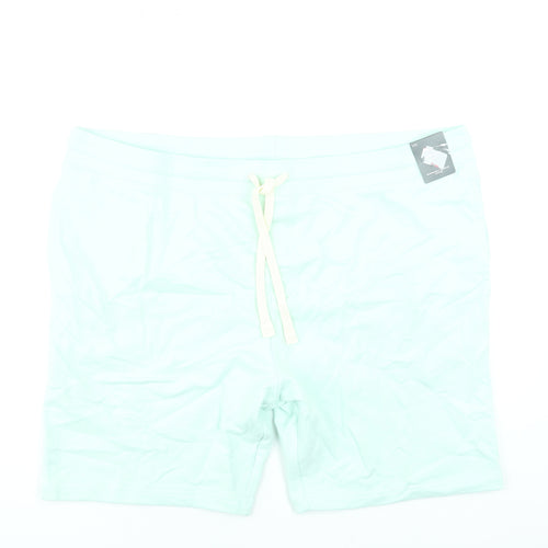 Marks and Spencer Men’s Mint Green 3XL Sweat Shorts with Drawstring Waist