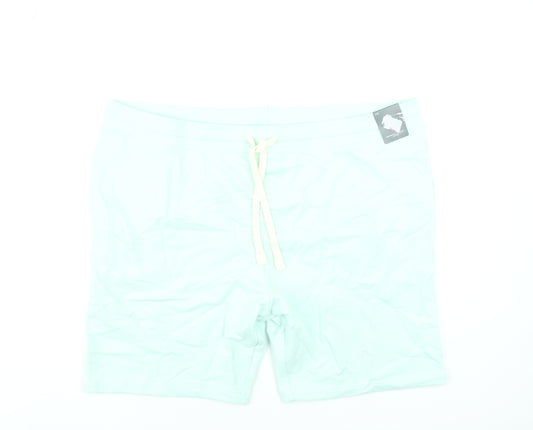 Marks and Spencer Men’s Mint Green 3XL Sweat Shorts with Drawstring Waist