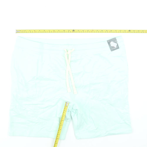 Marks and Spencer Men’s Mint Green 3XL Sweat Shorts with Drawstring Waist