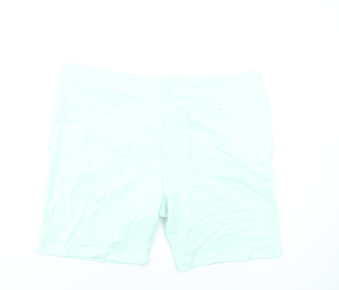 Marks and Spencer Men’s Mint Green 3XL Sweat Shorts with Drawstring Waist