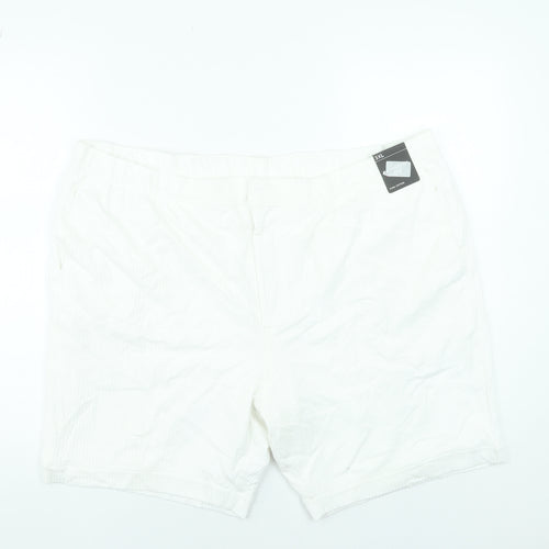 Marks and Spencer Autograph Men's White 3XL Cotton Chino Shorts