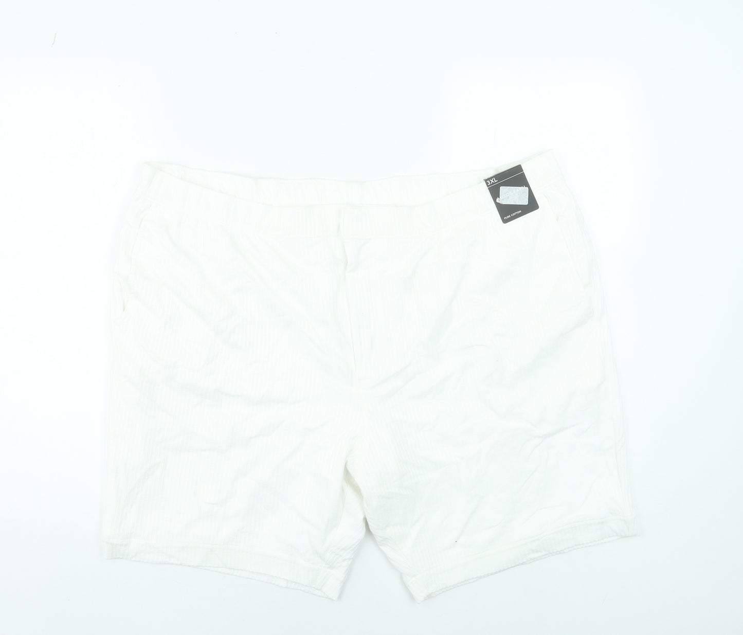 Marks and Spencer Autograph Men's White 3XL Cotton Chino Shorts