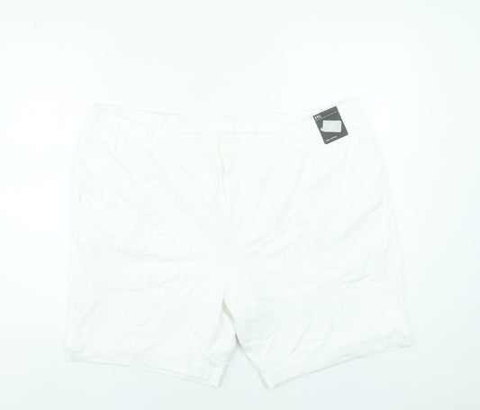 Marks and Spencer Autograph Men's White 3XL Cotton Chino Shorts