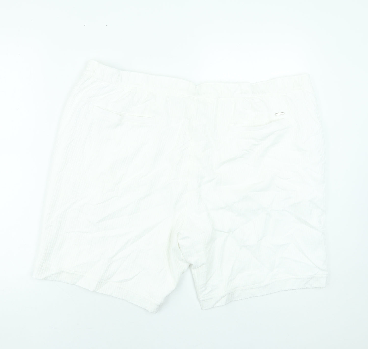 Marks and Spencer Autograph Men's White 3XL Cotton Chino Shorts