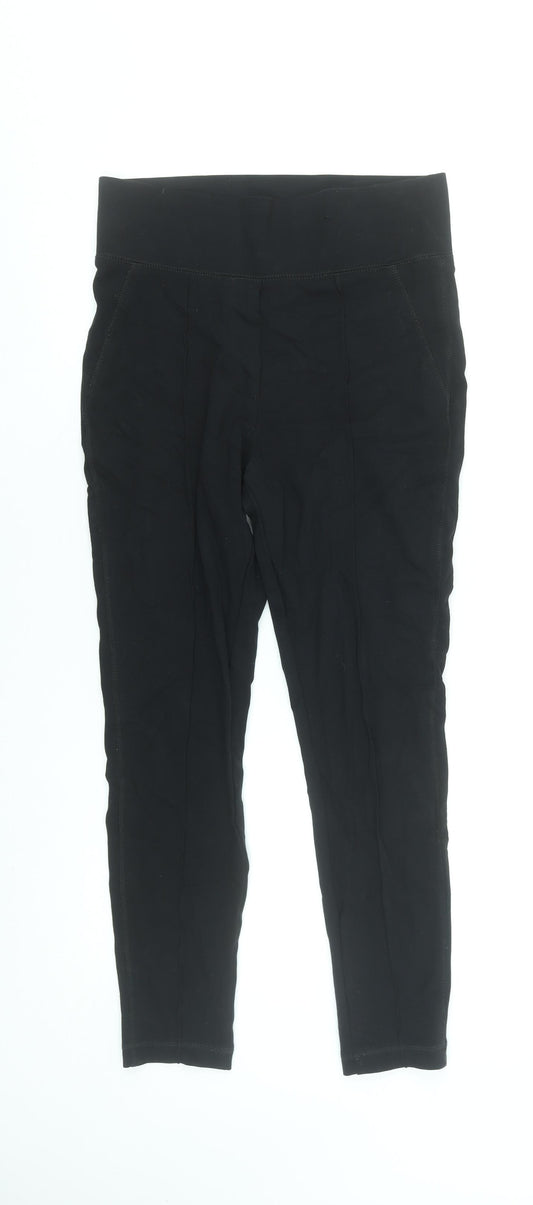 Marks and Spencer Womens Black High Rise Stretch Ankle Leggings Size 10