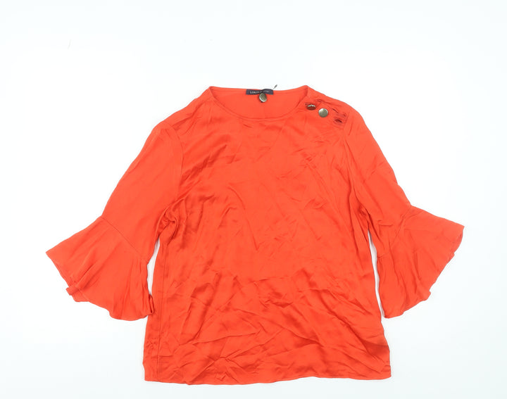 Marks and Spencer Women’s Red Viscose Bell Sleeve Blouse UK 8