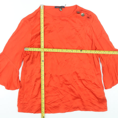 Marks and Spencer Women’s Red Viscose Bell Sleeve Blouse UK 8