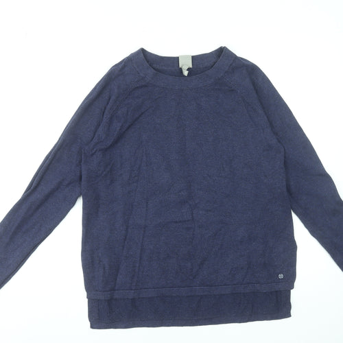Bench Women Blue M Crew Neck Pullover Jumper Long Sleeve Knit