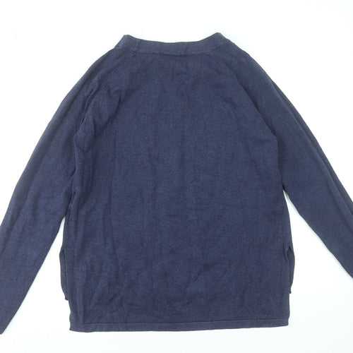 Bench Women Blue M Crew Neck Pullover Jumper Long Sleeve Knit