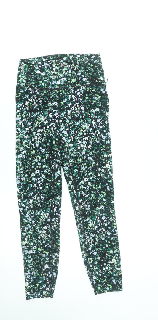 Marks and Spencer Women’s Multicoloured Floral Leggings Size 8 Activewear