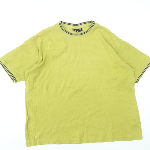 Petroleum Men's Green Cotton Crew Neck Short Sleeve T-Shirt Size L