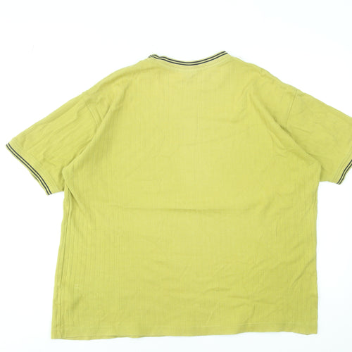 Petroleum Men's Green Cotton Crew Neck Short Sleeve T-Shirt Size L