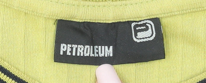 Petroleum Men's Green Cotton Crew Neck Short Sleeve T-Shirt Size L