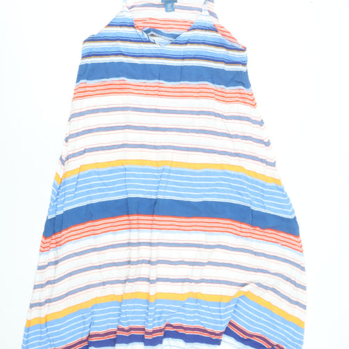 Antibes Blanc Women’s Multicoloured Rayon Midi Slip Dress Size M