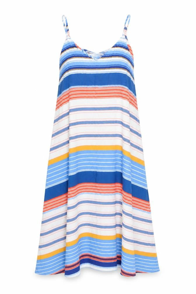 Antibes Blanc Women’s Multicoloured Rayon Midi Slip Dress Size M