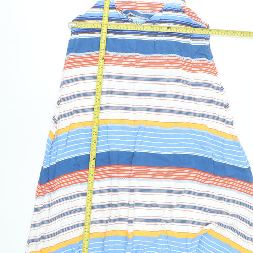 Antibes Blanc Women’s Multicoloured Rayon Midi Slip Dress Size M