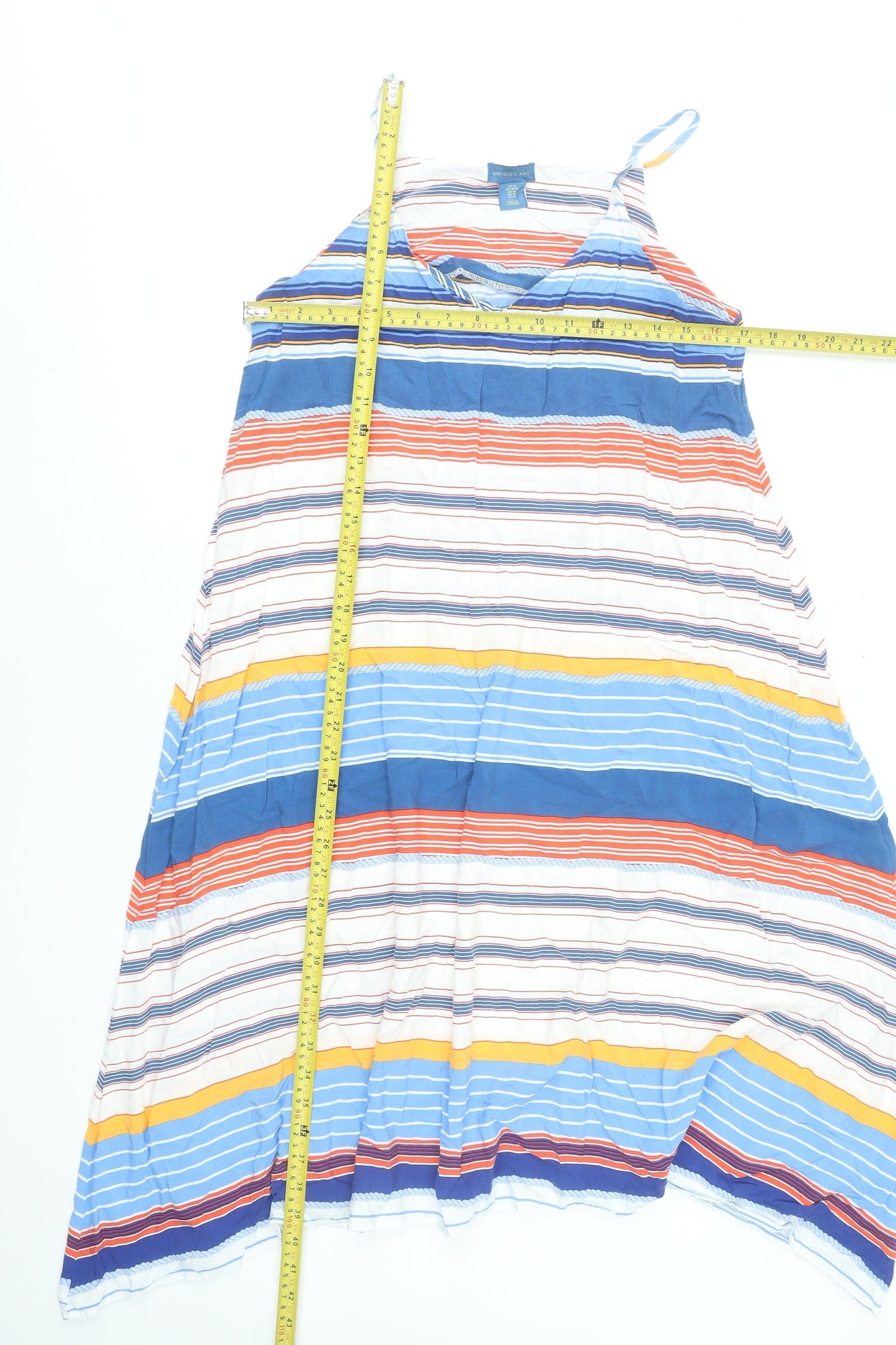 Antibes Blanc Women’s Multicoloured Rayon Midi Slip Dress Size M