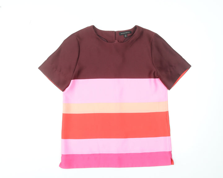 Banana Republic Womens Multicoloured Colourblock Blouse XS