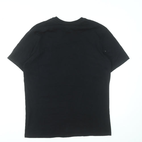 Closure London Mens Black Graphic Bear T-Shirt Size L