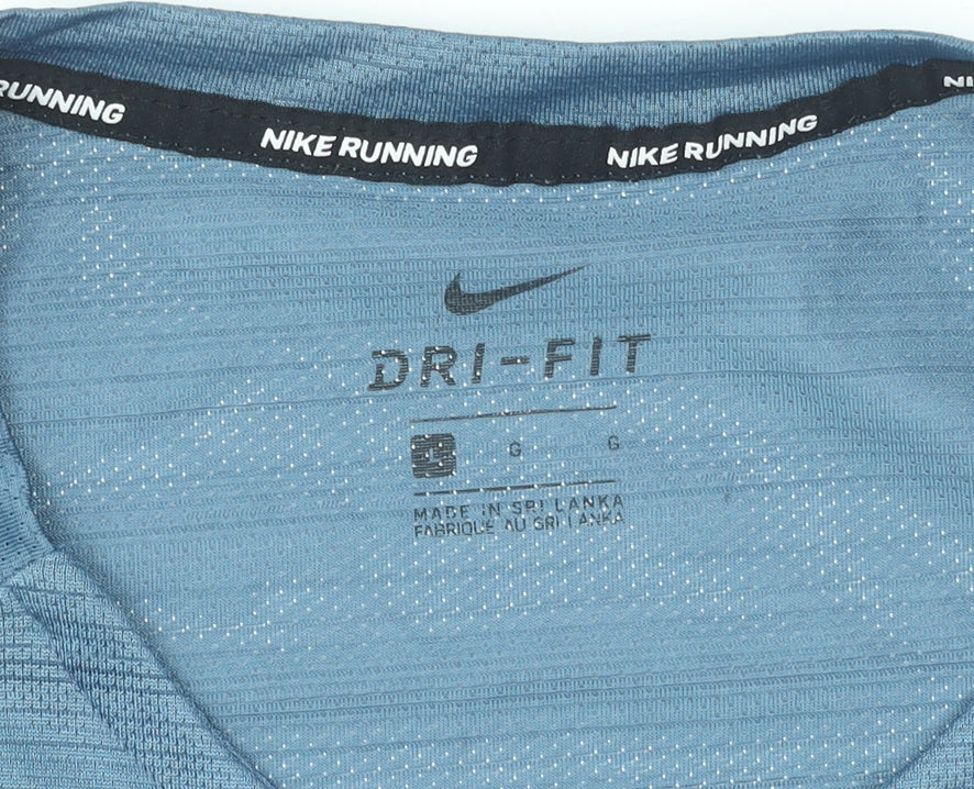 Nike Men's Blue Dri-Fit Running T-Shirt Size S Athletic Top
