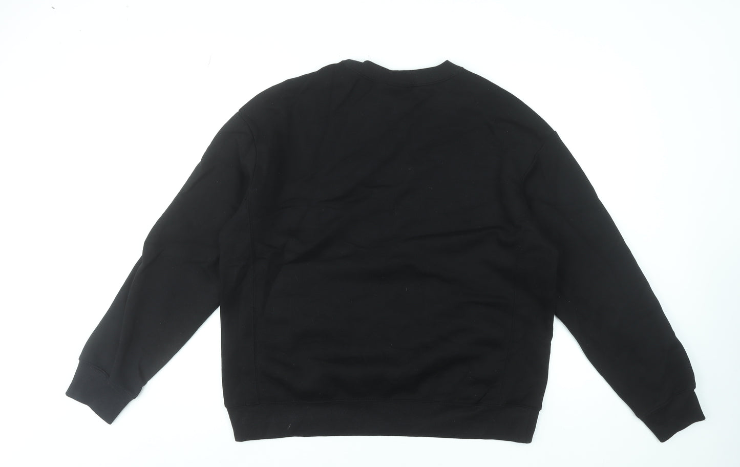 H&M Men’s Black Relaxed Fit Graphic Print Pullover Sweatshirt M