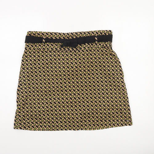 Vila Joy Women Multicoloured XL A-Line Knee Length Geometric Skirt