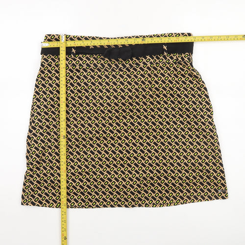 Vila Joy Women Multicoloured XL A-Line Knee Length Geometric Skirt