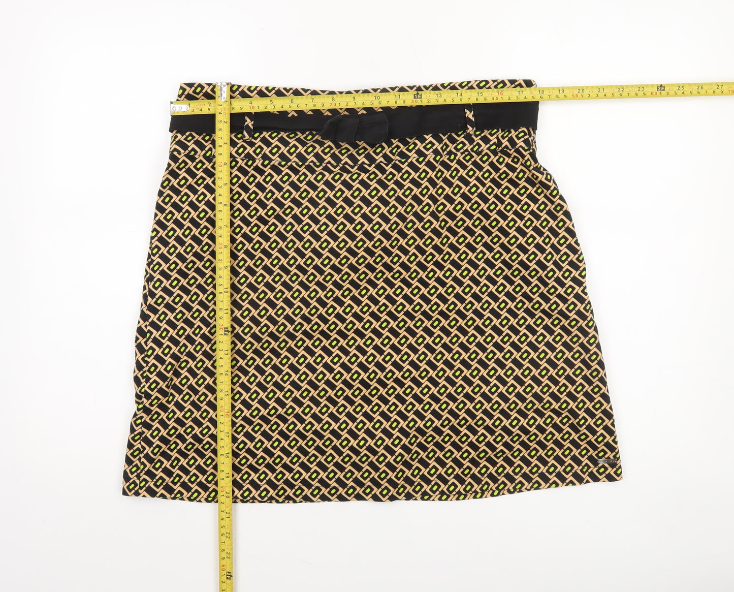 Vila Joy Women Multicoloured XL A-Line Knee Length Geometric Skirt