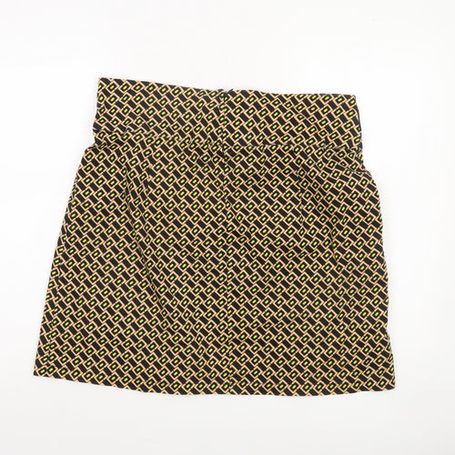 Vila Joy Women Multicoloured XL A-Line Knee Length Geometric Skirt