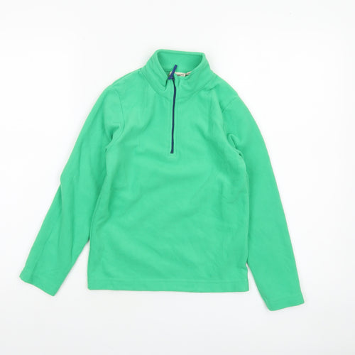 Mountain Warehouse Boys Green 7-8 Years Fleece 1/4 Zip Pullover Sweatshirt