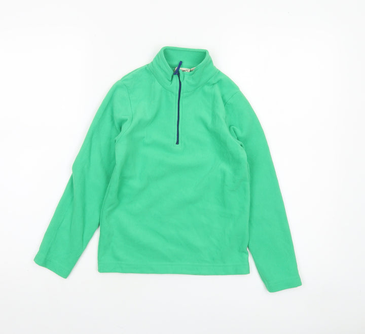 Mountain Warehouse Boys Green 7-8 Years Fleece 1/4 Zip Pullover Sweatshirt