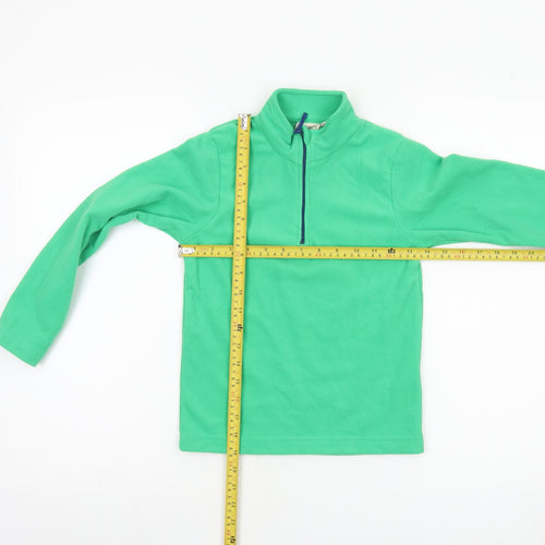 Mountain Warehouse Boys Green 7-8 Years Fleece 1/4 Zip Pullover Sweatshirt