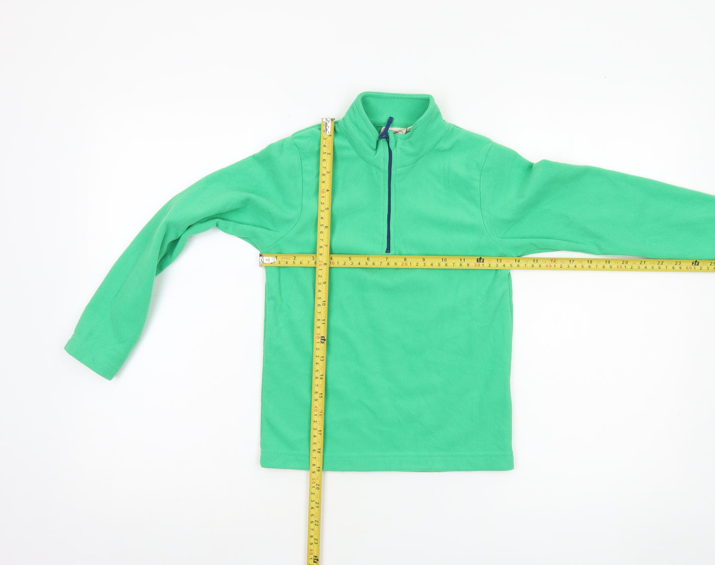 Mountain Warehouse Boys Green 7-8 Years Fleece 1/4 Zip Pullover Sweatshirt