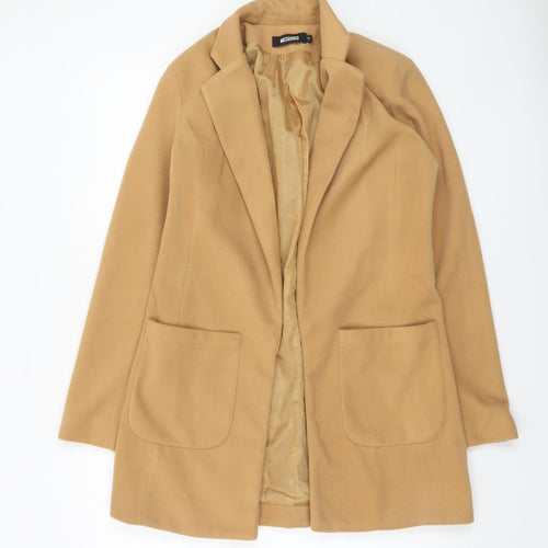 Missguided Women’s Beige Mid-Length Overcoat Size 8