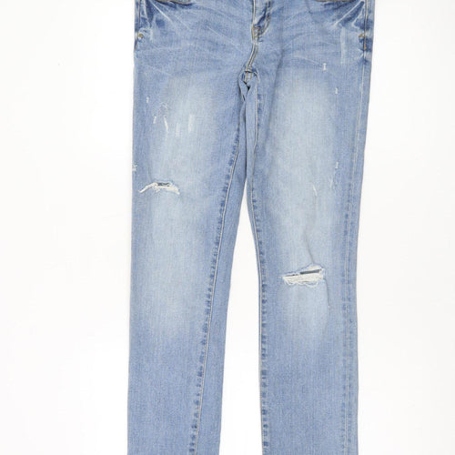 Aeropostale Women's Blue Distressed Skinny Jeans Size 6 Regular