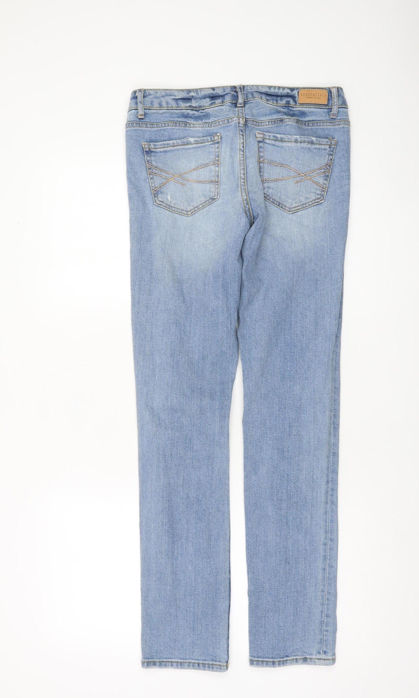 Aeropostale Women's Blue Distressed Skinny Jeans Size 6 Regular