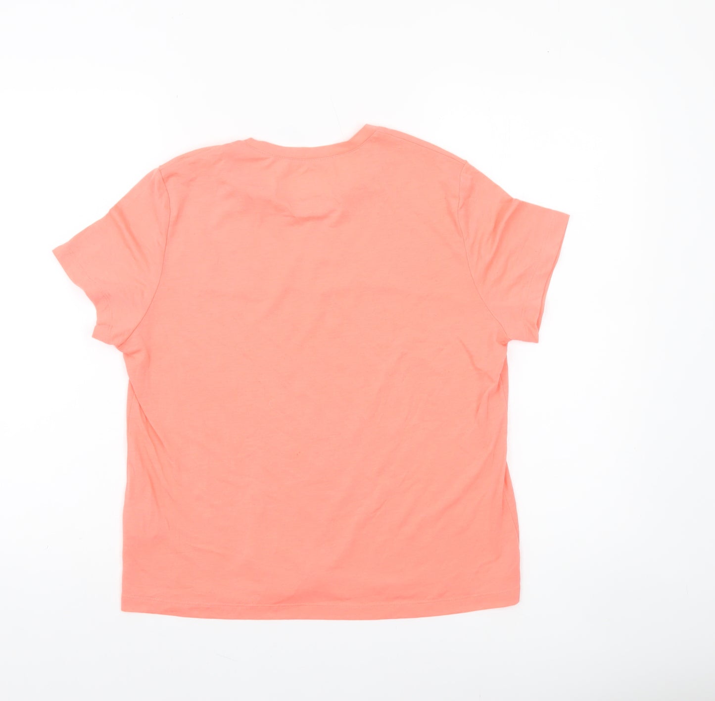 Reebok Womens Pink Short Sleeve Basic T-Shirt L Moisture Wicking