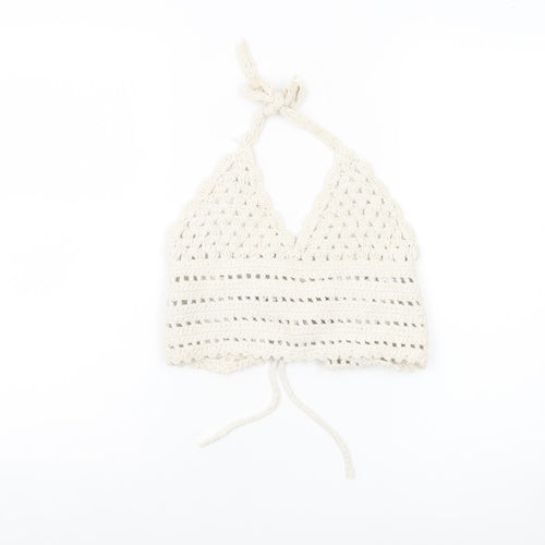 ASOS Design Women’s Ivory Crochet Halter Camisole Top XS