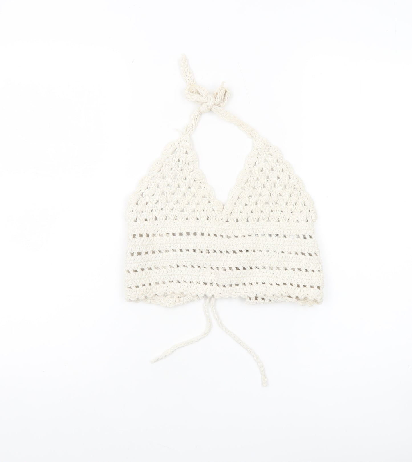 ASOS Design Women’s Ivory Crochet Halter Camisole Top XS