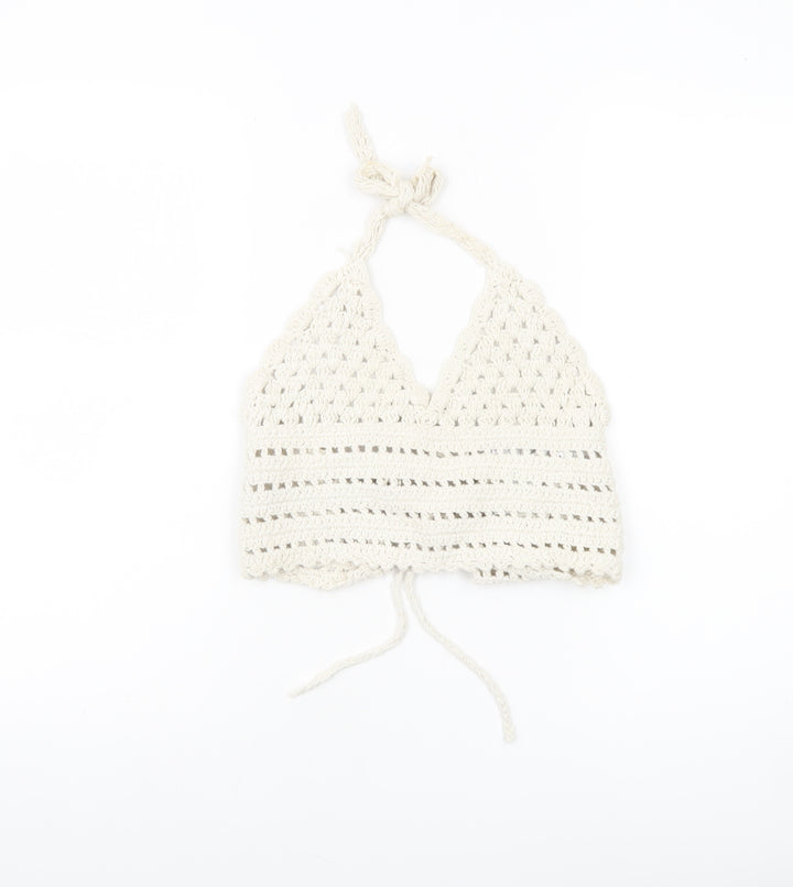 ASOS Design Women’s Ivory Crochet Halter Camisole Top XS
