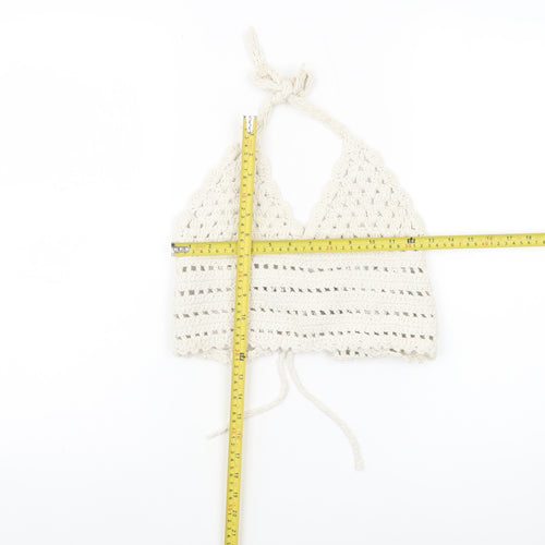 ASOS Design Women’s Ivory Crochet Halter Camisole Top XS