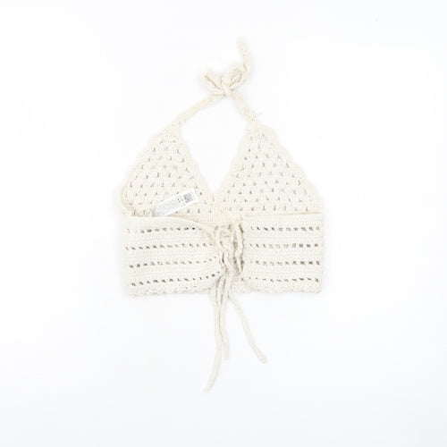 ASOS Design Women’s Ivory Crochet Halter Camisole Top XS