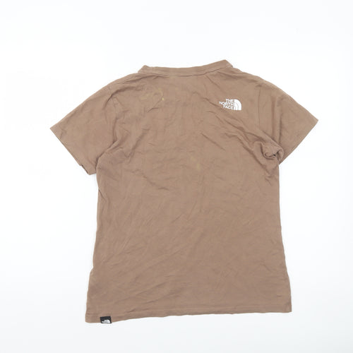 The North Face Womens Brown XS Short Sleeve Cotton T-Shirt