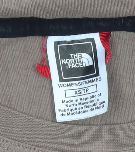 The North Face Womens Brown XS Short Sleeve Cotton T-Shirt