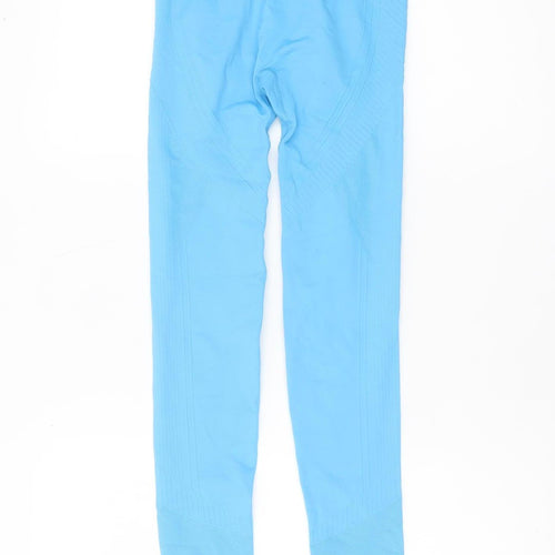 USA Pro Women's Blue Seamless Stretch Gym Leggings Size 8