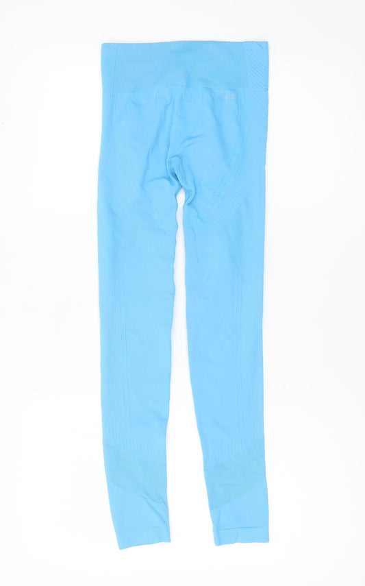 USA Pro Women's Blue Seamless Stretch Gym Leggings Size 8