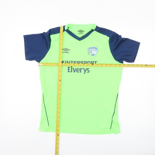 Umbro Boys Green Football Training T-Shirt 13-14 Years Sports Jersey