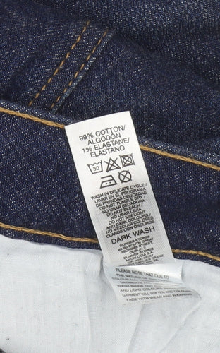 Dunnes Stores Men's Dark Blue Slim Fit Jeans 36W 32L Denim